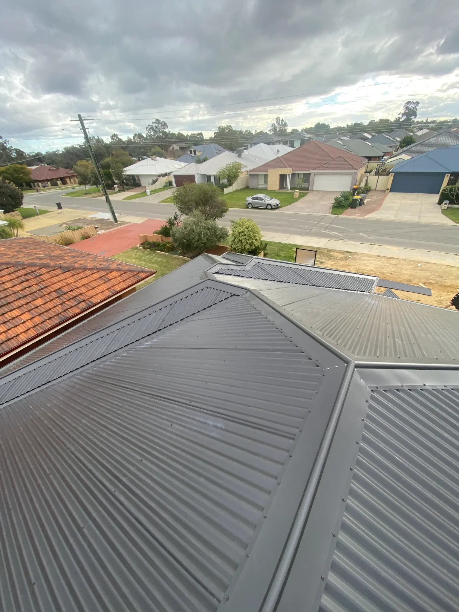 Architectural metal roof detail